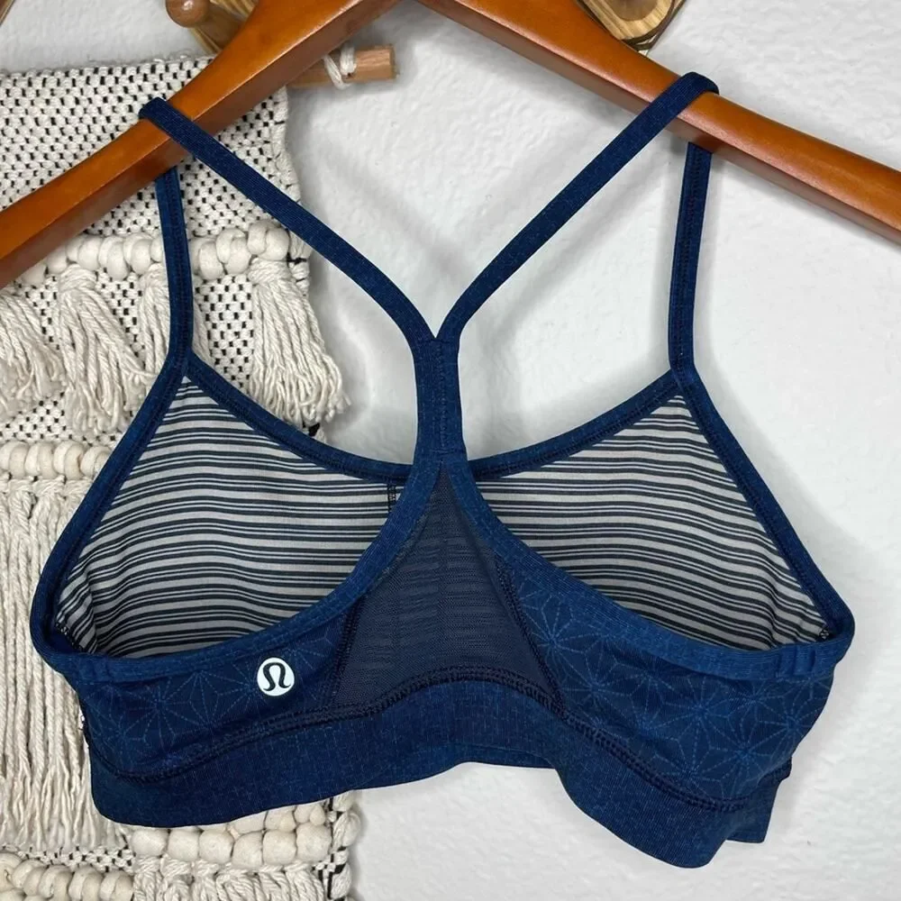 Lululemon Flow Y Bra IV Sashico Star / Cross Inkwell Rugged Blue